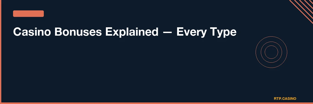 Casino Bonuses Explained — Every Type