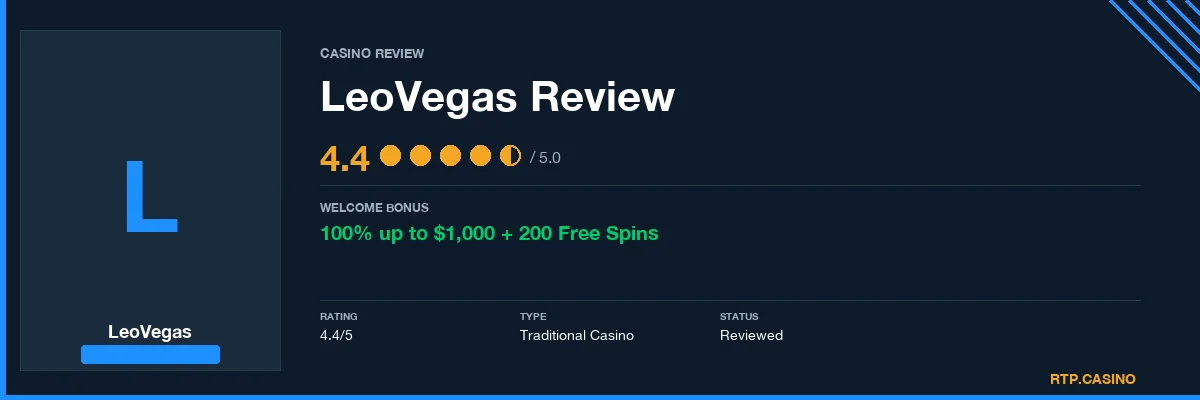 LeoVegas Casino Review 2025