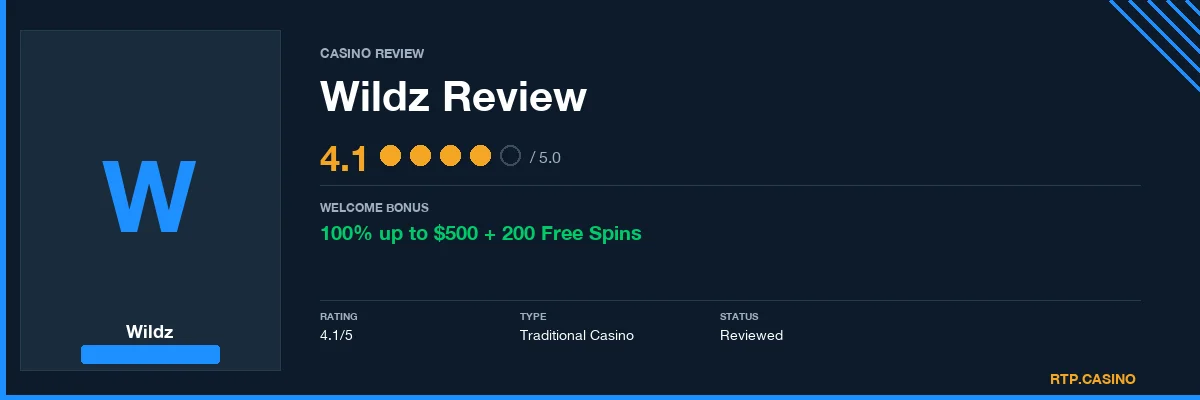 Wildz Casino Review 2025